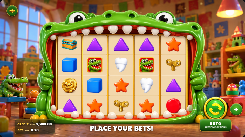 Croco Loco - the crocodile cabinet in its toy-room set
